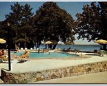 Poolside Ruttger&#39;s Birchmont Lodge Lac Bemidji Minnesota Mn Unp Chrome P... - $3.02