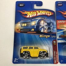 2 x 2004 2005 Hot Wheels #037 First Editions 7/10 Hummer H3 Blings Yellow - LOOK - £13.58 GBP
