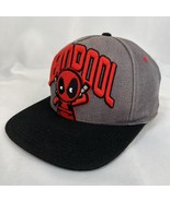 MARVEL DEADPOOL Gray/Red/Black Embroidered Snapback Hat/Cap - £12.94 GBP