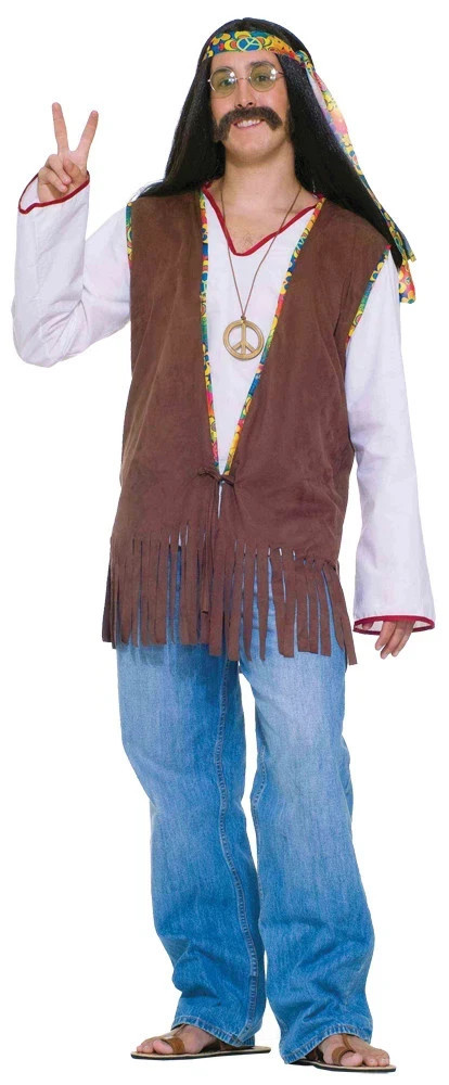 FORUM FAUX SUEDE FRINGED HIPPIE VEST HALLOWEEN HALLOWEEN COSTUME ACCESSORY 65802 Item image 2