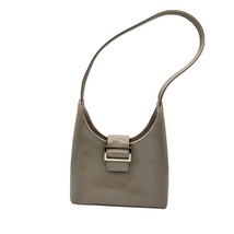 Nine West Women&#39;s Patent Leather Shoulder Bag Dark Cream Magnet Closure - $16.99