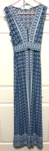 MAX STUDIO Women&#39;s Small Sleeveless V-Neck Striped Print Stretch Maxi Dress - $19.80