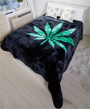 Weed Blanket Queen Size Faux Mink Warm Throw Blanket - Marijuana Gifts For - £47.16 GBP