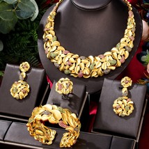 Missvikki Famous Brand Trendy African 4 Jewelry Sets For Women Wedding Party Zir - £238.95 GBP