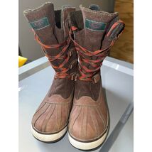 Women's Ugg Baroness 7 Mid Waterproof Snow Boots Winter Duck Rain Lace  - $67.50