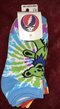 Grateful Dead Tie Dye Bear SYF Womens 5 Pack Ankle Socks size 5-10 - £15.48 GBP