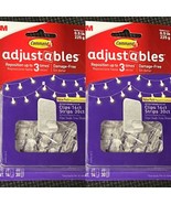 (2) 3M Command Adjustables Reposition Light Clips 14Pcs. 30 Strips Damag... - $7.28