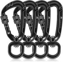 Pandengzhe Locking Carabiner Clips 2&quot; With Swivel Clasp For, And Gym (4 ... - £31.26 GBP