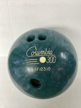 Columbia Blue Marbleize 300 Yellow Dot  Bowling Ball with carry bag 3F12310 - $59.35