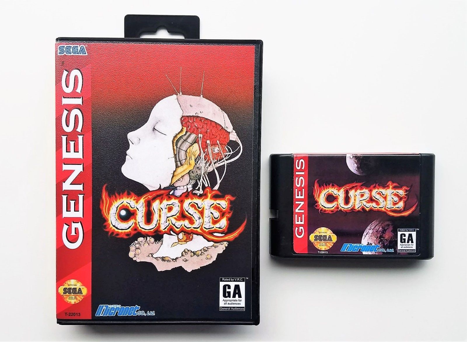 Curse - Sega Genesis (Game + Case / Box)- SHMUP - Space Shooter  - English (USA)