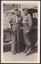 WWII Soldiers Joe A. Curtis &amp; Edwin Leek Photo - Wakefield, RI - £14.21 GBP