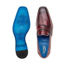 Belvedere Shoes Tornado Genuine Alligator Italian Calf Slip-on Burgundy R74 - $415.00