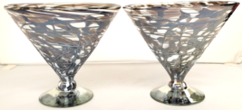 Martini Glasses Margarita Drinkware Hand Blown Glasses Made In Mexico Set Of 2 - £55.16 GBP