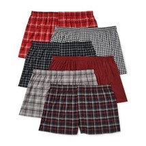 George 6 Pack Cotton Blend Woven Boxer Moisture Wicking Men&#39;s Odor Control Large - £12.50 GBP