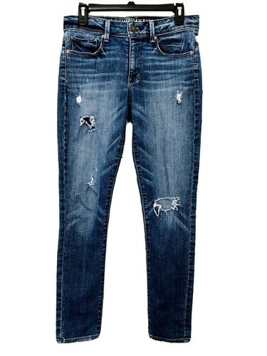 American Eagle Outfitters Womens Size 6 Super Skinny Distressed Whiskere... - $19.95