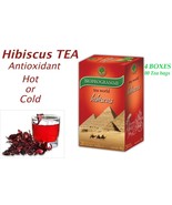 4 Boxes 100% Natural Hibiscus Tea 20 tea bags X 1.5gr Diuresis Blood Pre... - $21.87 CAD