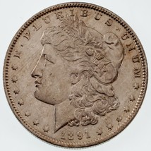 1891-O Plateado Morgan Dólar En que No Ha Circulado Estado, Bonito Ojo Appeal - $311.86