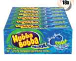 Full Box 18x Packs Wrigley&#39;s Hubba Bubba Sour Blue Raspberry Bubble Gum 5ct - $24.33