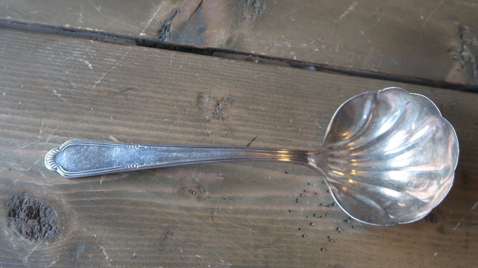 Primary image for Vintage Silverplate Scalloped Shell Ladle 7.25 inches