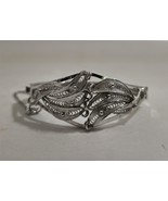 Vintage Sterling Silver Gorgeous Open Filigree Design Cuff Bracelet - £29.00 GBP