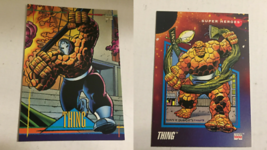 1992 &amp; 1993 Marvel Cards Fantastic Four The Thing Trading Cards - $3.67