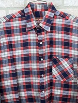 Vintage American Edition Mens Large Tall Long Sleeve Button Up Flannel S... - £14.01 GBP