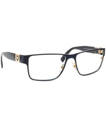Versace Eyeglasses MOD. 1274 1468 Dark Navy on Gold Square Frame Italy 5... - $179.99