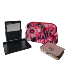 Mary Kay Cosmetic Case with Mirror, Cosmetic Bag, &amp; Travel Mirror Lot - £11.13 GBP