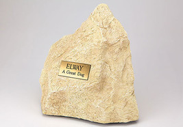 Large 300 Cubic Inches Limestone Resin Rock Urn for Cremation Ashes - £175.20 GBP