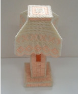 Handmade plastic canvas needlepoint lamp flashlight holder desk light decor - $19.75