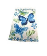 Spring Blue Butterfly Small Garden Welcome Flag Flowers Summer 12.5” X 18” - £14.92 GBP