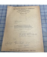 Vintage Letter The Texas Novelty Company Automatic Instruments Vending M... - $52.50 CAD