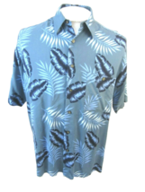 NATURAL ISSUE Men Hawaiian ALOHA shirt pit to pit 24 M camp floral luau blue  - £11.89 GBP