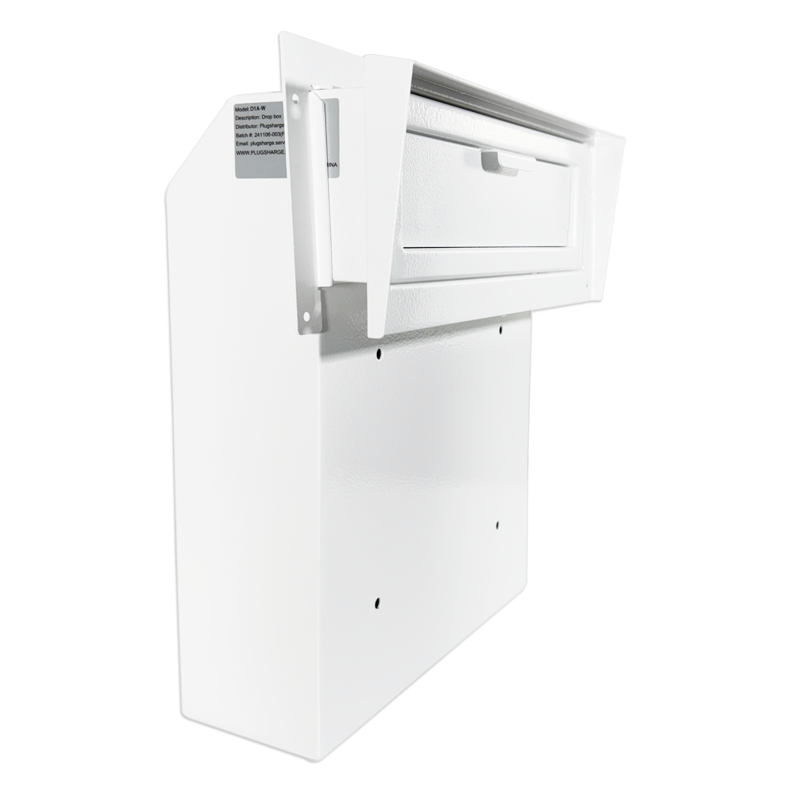 OPEN BOX Rainproof Heavy Duty Through The Door Safe Mail Drop Box, White - $69.99