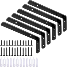 6PCS Heavy Duty Metal L Bracket, 5"x2" Shelf Support, Max Load 42Lb - $9.74