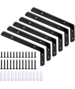 6PCS Heavy Duty Metal L Bracket, 5"x2" Shelf Support, Max Load 42Lb - $9.74