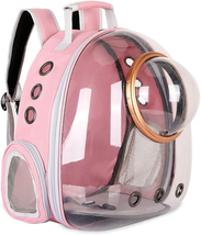 Pet Space Capsule Backpack, Small Medium Cat Puppy Dog Carrier Transparent - £34.00 GBP