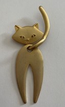 Cat Brooch Pin With Movable Tail - $20.00