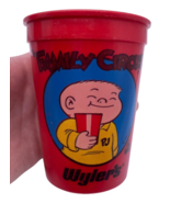 Vintage Family Circus Wylers Cup Cartoon Comic Strip Collectible Plastic 4&quot; - £10.31 GBP