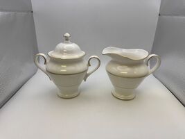 Waterford Fine China LISMORE GOLD Creamer &amp; Sugar Bowl Set - $59.99