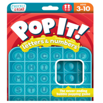Chuckle &amp; Roar Pop It! Letters &amp; Numbers Fidget Sensory Toy Blue Alphabet Game - £8.58 GBP