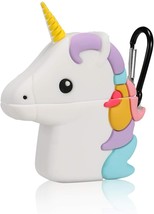 For Airpods 1 / 2 - White Rainbow 3D Unicorn Soft Rubber Earphone Charging Case - £13.58 GBP