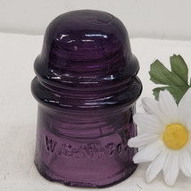 Rare Antique W.G.M. Co. Insulator Purple 3 1/2&quot; High Glass Hard To Find - $53.20