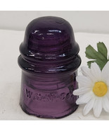 Rare Antique W.G.M. CO. INSULATOR Purple 3 1/2&quot; High Glass Hard To Find - £41.95 GBP