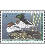 RW61, $15.00 Red-Breasted Merganser Duck Stamp VF OG NH - Stuart Katz - $19.95