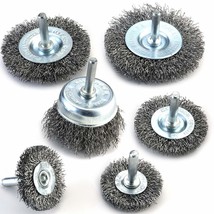 Tilax Wire Brush Wheel Cup Brush Set 6 Pcs\., Drill Attachment Wire Brush For - £21.50 GBP