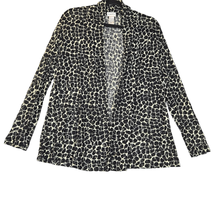 Chicos Womens Size 1 Small Open Front Cardigan Sweater Animal Print Shee... - $264.34 MXN