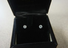 Nice Sterlig Silver 925 Round Cubic Zirconia (CZ) Stud Earrings NEW WITHOUT TAG - £16.07 GBP