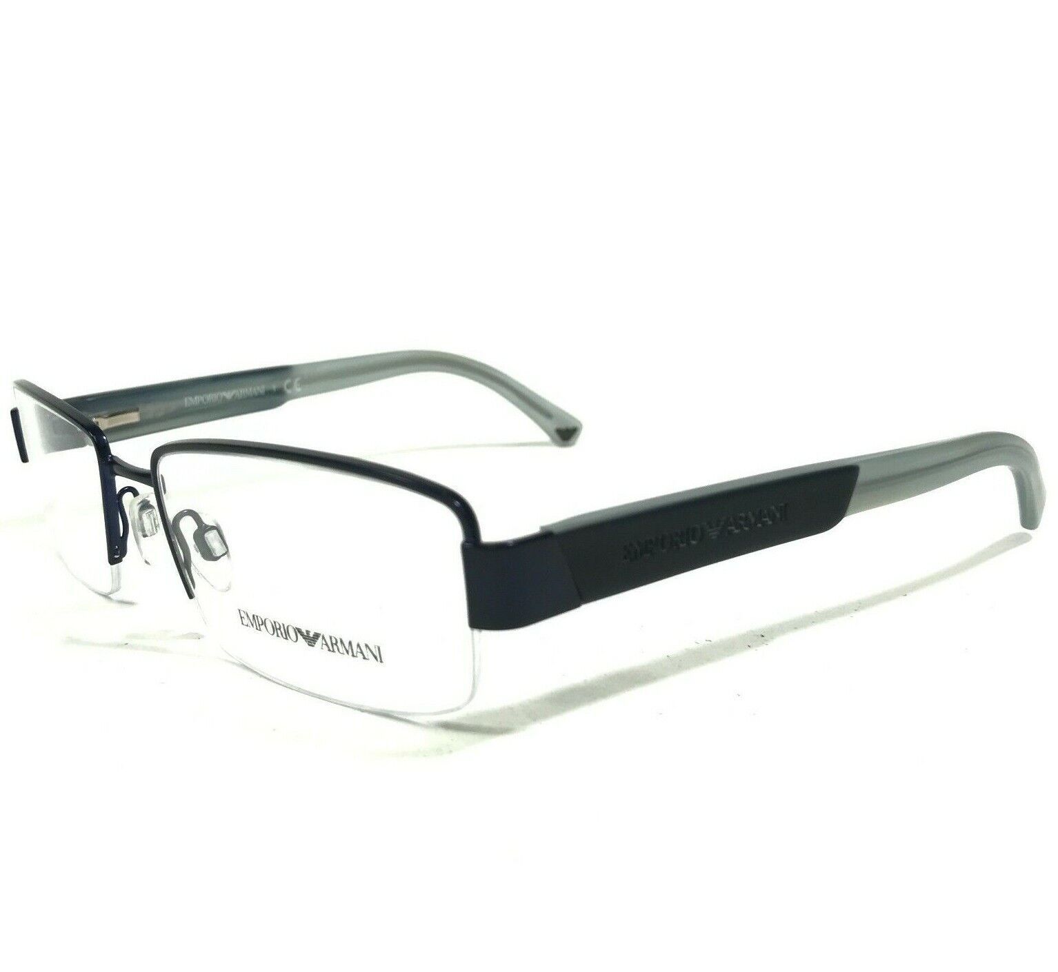 Primary image for Emporio Armani EA1001 3018 Eyeglasses Frames Blue Rectangular Half Rim 54-17-135