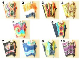 KG13 Tie Dye Batwing Dolman Women Plus Kaftan Poncho Women Blouse Top up... - $24.90